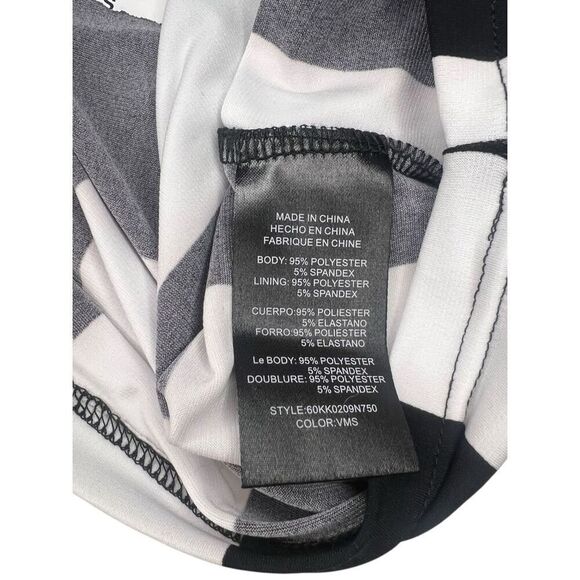 2B Bebe Women’s Small Checkered Crop Top Black & White Long Sleeve NEW - Picture 7 of 7